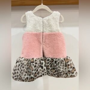 Mud Pie Cream Faux Fur Vest (4t/5t)